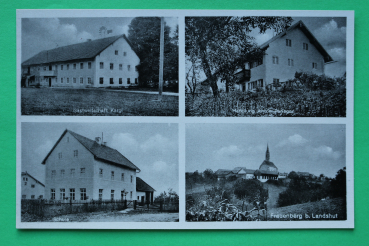 AK Landshut / 1930-1940er Jahre / Frauenberg / Gastwirtschaft Kargl / Handlungg Anton Paringer / Schule / Ortsansicht